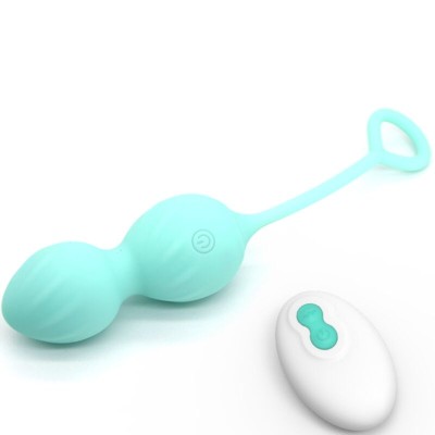 ARMONY - BLOSSOMS VAGINAL DUMBBELL VIBRAÇÃO CONTROLE REMOTO 10 VIBRAÇÕES VERDE - D-241130 - Dona Pimenta