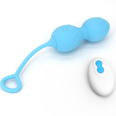 ARMONY - BLOSSOMS VAGINAL DUMBBELL VIBRAÇÃO CONTROLE REMOTO 10 VIBRAÇÕES AZUL - D-241131 - Dona Pimenta