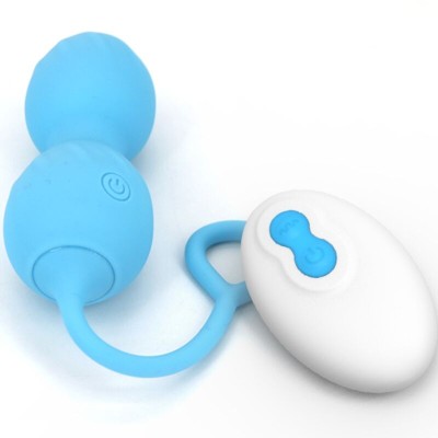ARMONY - BLOSSOMS VAGINAL DUMBBELL VIBRAÇÃO CONTROLE REMOTO 10 VIBRAÇÕES AZUL - D-241131 - Dona Pimenta