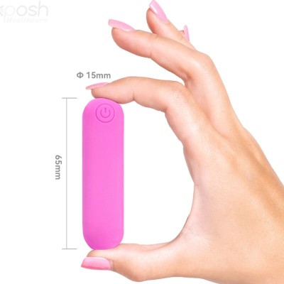 ARMONY - SPLASH HEHE VIBRADOR BALA SILICONE 10 VIBRAÇÕES 65 X 15 CM ROSA - D-241135 - Dona Pimenta