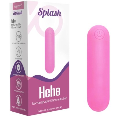ARMONY - SPLASH HEHE VIBRADOR BALA SILICONE 10 VIBRAÇÕES 65 X 15 CM ROSA - D-241135 - Dona Pimenta