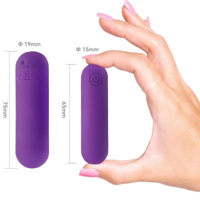 ARMONY - SPLASH HAHA VIBRADOR BALA SILICONE 10 VIBRAÇÕES 75 X 19 CM ROXO - D-241137 - Dona Pimenta