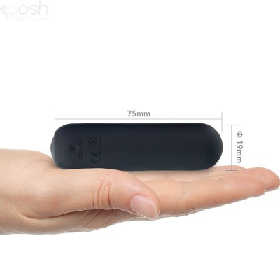 ARMONY - SPLASH HAHA VIBRADOR BALA SILICONE 10 VIBRAÇÕES 75 X 19 CM PRETO - D-241138 - Dona Pimenta