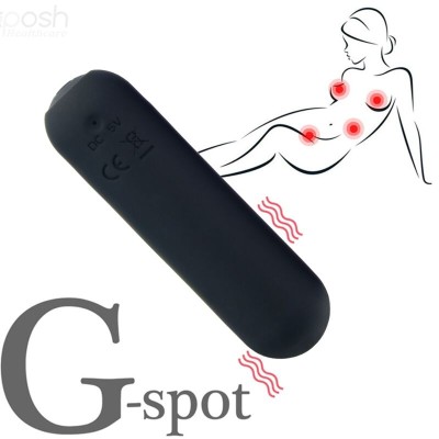 ARMONY - SPLASH HAHA VIBRADOR BALA SILICONE 10 VIBRAÇÕES 75 X 19 CM PRETO - D-241138 - Dona Pimenta