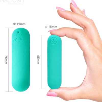 ARMONY - SPLASH HAHA VIBRADOR BALA SILICONE 10 VIBRAÇÕES 75 X 19 CM VERDE - D-241139 - Dona Pimenta