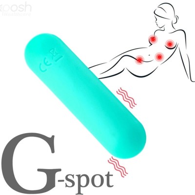 ARMONY - SPLASH HAHA VIBRADOR BALA SILICONE 10 VIBRAÇÕES 75 X 19 CM VERDE - D-241139 - Dona Pimenta