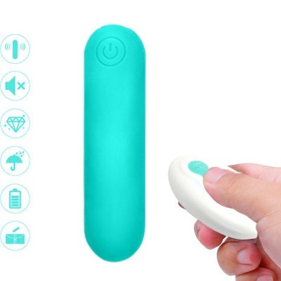 ARMONY - SPLASH JOLINE VIBRADOR BULLET SILICONE CONTROLE REMOTO 10 VIBRAÇÕES 65 X 15 CM VERDE - D-241141 - Dona Pimenta