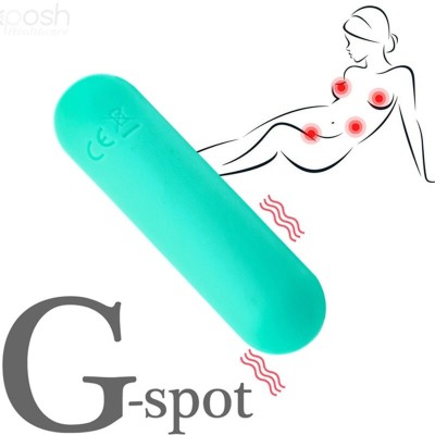 ARMONY - SPLASH JOLINE VIBRADOR BULLET SILICONE CONTROLE REMOTO 10 VIBRAÇÕES 65 X 15 CM VERDE - D-241141 - Dona Pimenta