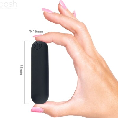 ARMONY - SPLASH JOLINE VIBRADOR BALA SILICONE CONTROLE REMOTO 10 VIBRAÇÕES 65 X 15 CM PRETO - D-241144 - Dona Pimenta