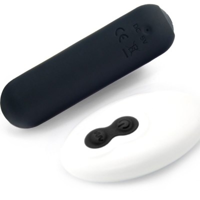 ARMONY - SPLASH JOIE VIBRADOR BULLET SILICONE CONTROLE REMOTO 10 VIBRAÇÕES 75 X 19 CM PRETO - D-241145 - Dona Pimenta
