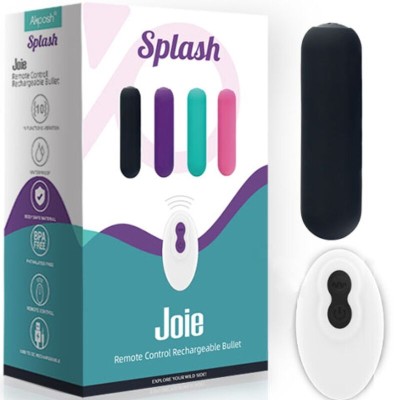 ARMONY - SPLASH JOIE VIBRADOR BULLET SILICONE CONTROLE REMOTO 10 VIBRAÇÕES 75 X 19 CM PRETO - D-241145 - Dona Pimenta