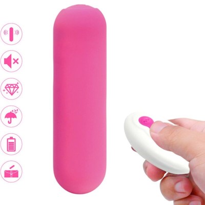 ARMONY - SPLASH JOIE VIBRADOR BULLET SILICONE CONTROLE REMOTO 10 VIBRAÇÕES 75 X 19 CM ROSA - D-241146 - Dona Pimenta