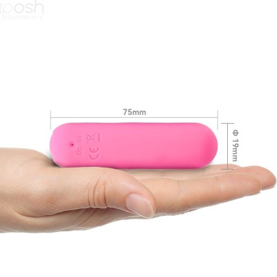 ARMONY - SPLASH JOIE VIBRADOR BULLET SILICONE CONTROLE REMOTO 10 VIBRAÇÕES 75 X 19 CM ROSA - D-241146 - Dona Pimenta