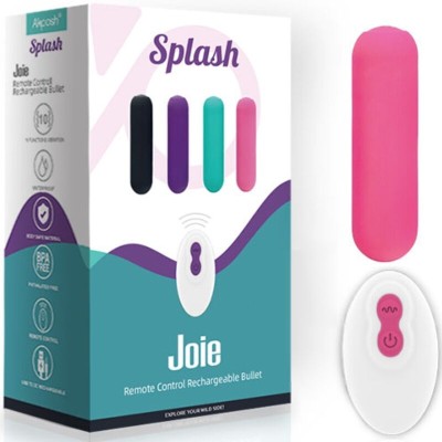 ARMONY - SPLASH JOIE VIBRADOR BULLET SILICONE CONTROLE REMOTO 10 VIBRAÇÕES 75 X 19 CM ROSA - D-241146 - Dona Pimenta