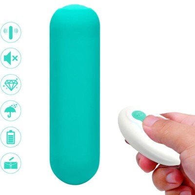 ARMONY - SPLASH JOIE VIBRADOR BULLET SILICONE CONTROLE REMOTO 10 VIBRAÇÕES 75 X 19 CM VERDE - D-241147 - Dona Pimenta