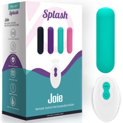 ARMONY - SPLASH JOIE VIBRADOR BULLET SILICONE CONTROLE REMOTO 10 VIBRAÇÕES 75 X 19 CM VERDE - D-241147 - Dona Pimenta