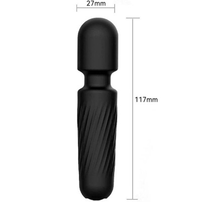 ARMONY - YOUR MAGIC MASSAGER E VIBRADOR RECARREGÁVEL 10 VIBRAÇÕES PRETO - D-241118 - Dona Pimenta