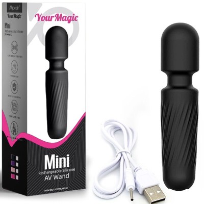 ARMONY - YOUR MAGIC MASSAGER E VIBRADOR RECARREGÁVEL 10 VIBRAÇÕES PRETO - D-241118 - Dona Pimenta