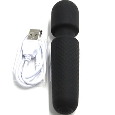 ARMONY - YOUR MAGIC MASSAGER E VIBRADOR RECARREGÁVEL 10 VIBRAÇÕES WAND DOTS PRETO - D-241121 - Dona Pimenta