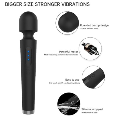 ARMONY - X POWER GRANDE MASSAGER E VIBRADOR 7 VIBRAÇÕES PRETO - D-241123 - Dona Pimenta