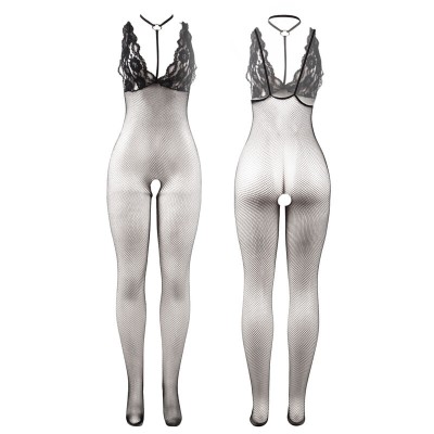 SUBBLIME - H3249 BODYSTOCKING SEM COSTAS DE REDE TRANSPARENTE PRETO TAMANHO ÚNICO - D-241348 - Dona Pimenta