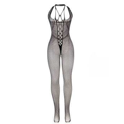 SUBBLIME - 951788 BODYSTOCKING LONGO DE REDE COM TIRAS NO PEITO E NAS COSTAS PRETO TAMANHO ÚNICO - D-241327 - Dona Pimenta