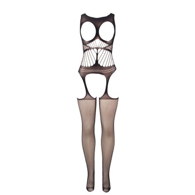 SUBBLIME - 951900 BODYSTOCKING SEM FUNDO DE REDE COM COPA E OMBROS ABERTOS PRETO TAMANHO ÚNICO - D-241339 - Dona Pimenta