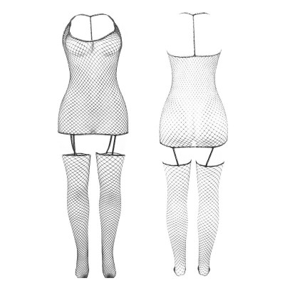 SUBBLIME - 951955 BODYSTOCKING DE REDE ARRASTO BRILHANTE TAMANHO ÚNICO - D-241344 - Dona Pimenta