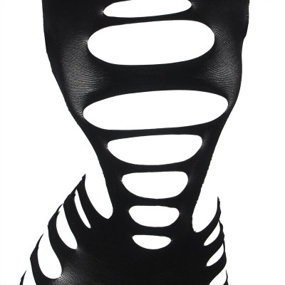 SUBBLIME - 952266 BODYSTOCKING MANGA LONGA COM REDE ELSTICA PRETO TAMANHO ÚNICO - D-241375 - Dona Pimenta