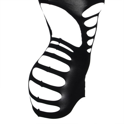 SUBBLIME - 952266 BODYSTOCKING MANGA LONGA COM REDE ELSTICA PRETO TAMANHO ÚNICO - D-241375 - Dona Pimenta