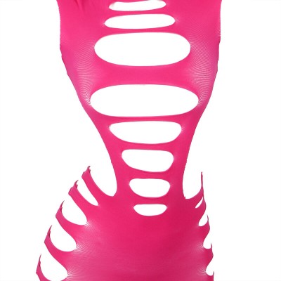 SUBBLIME - 952273 BODYSTOCKING MANGA LONGA COM REDE ELSTICA ROSA TAMANHO ÚNICO - D-241376 - Dona Pimenta