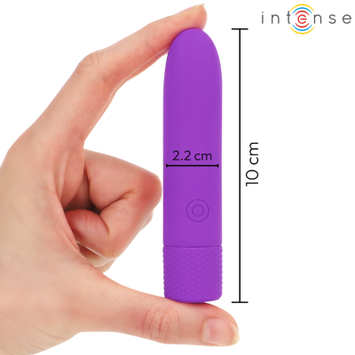 INTENSE - SYMONE  USB RECARREGÁVEL VIBRATÓRIA BULLET 8 VIBRAÇÕES ROXO 10 X 2,2 CM - D-241916 - Dona Pimenta
