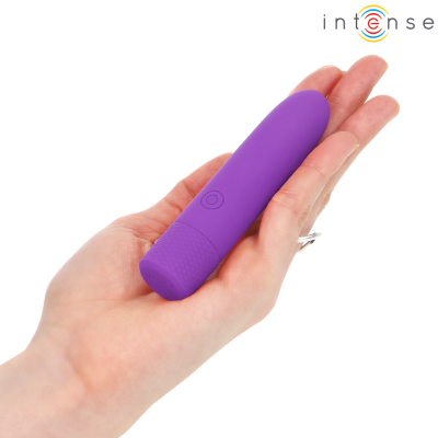 INTENSE - SYMONE  USB RECARREGÁVEL VIBRATÓRIA BULLET 8 VIBRAÇÕES ROXO 10 X 2,2 CM - D-241916 - Dona Pimenta