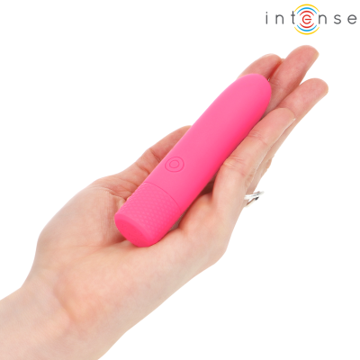 INTENSE - SYMONE  USB RECARREGÁVEL VIBRATÓRIA BULLET 8 VIBRAÇÕES ROSA 10 X 2,2 CM - D-241917 - Dona Pimenta