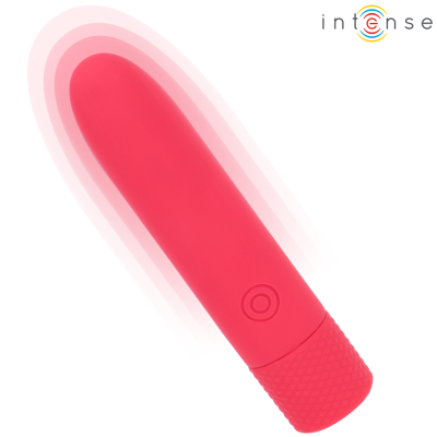 INTENSE - SYMONE USB RECARREGÁVEL VIBRATÓRIA BULLET 8 VIBRAÇÕES VERMELHO 10 X 2,2 CM - D-241918 - Dona Pimenta