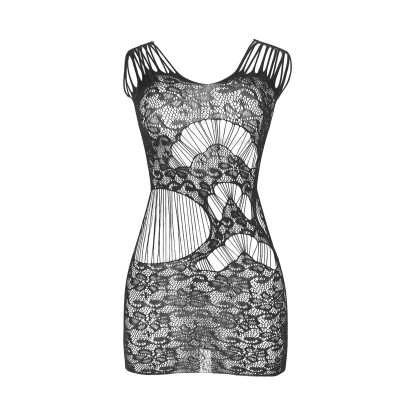 SUBBLIME - 951771 BODYSTOCKING LONGO COM COSTAS ABERTAS COM REDE DE ARRASTO PRETO TAMANHO ÚNICO - D-241326 - Dona Pimenta