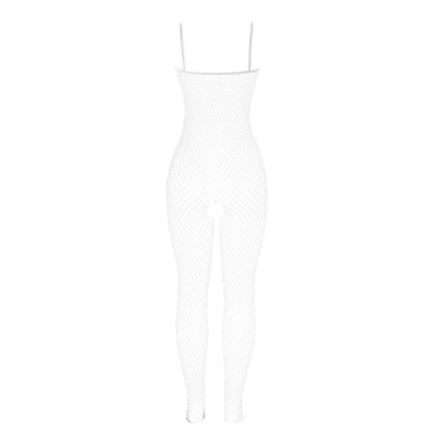 SUBBLIME - 951740 BODYSTOCKING BRANCO REDE DE ARRASTO SEM FUNDO COM LAOS TAMANHO ÚNICO - D-241323 - Dona Pimenta