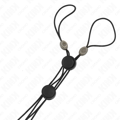 KINK - PINÇAS DE MAMILO DETALHADAS ROSA COM ELÃSTICO PRETO - D-241300 - Dona Pimenta