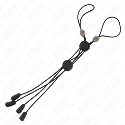KINK - PINÇAS DE MAMILO DETALHADAS ROSA COM ELÃSTICO PRETO - D-241300 - Dona Pimenta