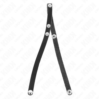 KINK - ANEL DE COURO PARA PÉNIS COM FECHO DE PRESSÃO 39 X 1 CM - D-241241 - Dona Pimenta
