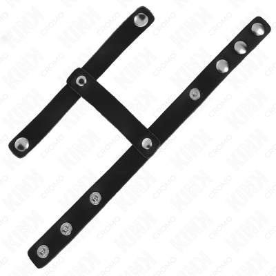 KINK - ANEL DE COURO AJUSTÁVEL PARA PÉNIS E TINTA DIVISORA DE BOLSAS - D-241253 - Dona Pimenta