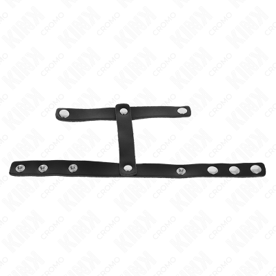 KINK - ANEL DE COURO AJUSTÁVEL PARA PÉNIS E TINTA DIVISORA DE BOLSAS - D-241253 - Dona Pimenta