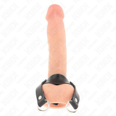 KINK - ANEL PARA PÉNIS COM ANÉIS EM FORMA DE "D" 18,5 X 3,3 CM - D-241255 - Dona Pimenta