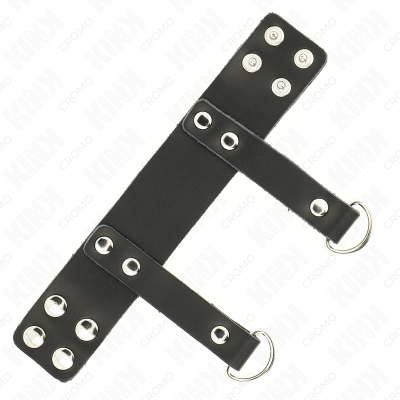 KINK - ANEL PARA PÉNIS COM ANÉIS EM FORMA DE "D" 18,5 X 3,3 CM - D-241255 - Dona Pimenta