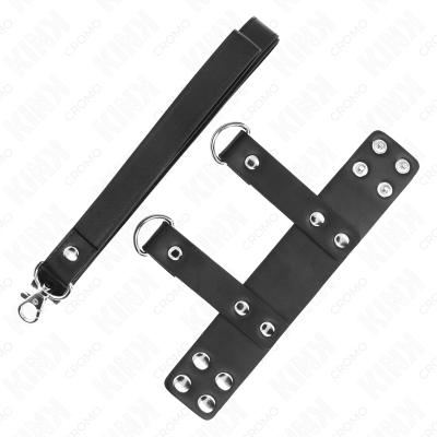 KINK - ANEL PARA PÉNIS COM TIRA DE COURO AJUSTÁVEL - D-241256 - Dona Pimenta