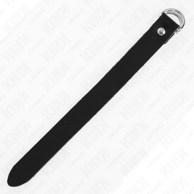 KINK - ANEL DE COURO PARA PÉNIS COM FECHO DE PRESSÃO 22 X 2 CM - D-241259 - Dona Pimenta