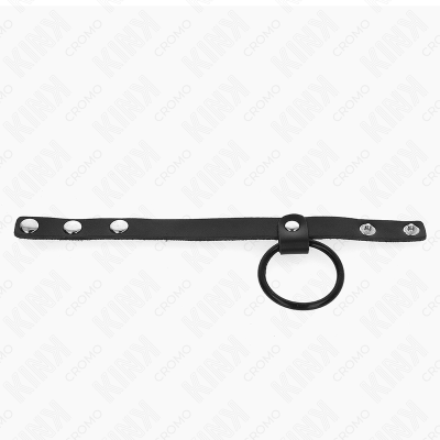 KINK - ANEL DE SILICONE PARA PÉNIS 3,8 CM E DIVISOR DE BOLAS DE COURO 22 X 1,5 CM - D-241261 - Dona Pimenta