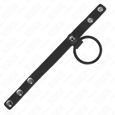 KINK - ANEL DE SILICONE PARA PÉNIS 3,8 CM E DIVISOR DE BOLAS DE COURO 22 X 1,5 CM - D-241261 - Dona Pimenta