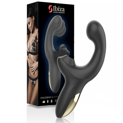 IBIZA - VIBRADOR DE DEDILHAÇÃO E PULSAÇÃO - D-234399 - Dona Pimenta