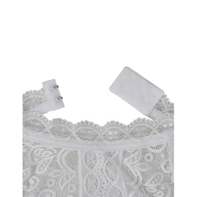 SUBBLIME - 953850 BODY DE RENDA BRANCO S/M - D-242158 - Dona Pimenta